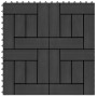 Baldosas de porche de WPC 30x30 cm 2 m² negro 22 unidades en Materiales de construcción | Comprar online en Foru.es