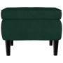 Taburete con patas de madera terciopelo verde oscuro en Taburetes y sillas plegables | Comprar online en Foru.es