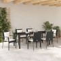 Juego de Comedor de Jardín de 7 Piezas con Cojines Negros de Poliratán de , Conjuntos de jardín - Ref: Foro24-3380076, Precio...
