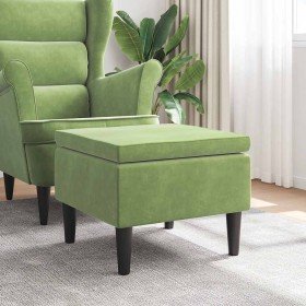 Taburete con patas de madera terciopelo verde claro en Taburetes y sillas plegables | Comprar online en Foru.es