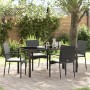 Juego de Comedor de Jardín de 5 Piezas con Cojines Negro Poliratán de , Conjuntos de jardín - Ref: Foro24-3380081, Precio: 35...