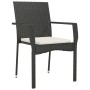 Juego de Comedor de Jardín de 5 Piezas con Cojines Negro Poliratán de , Conjuntos de jardín - Ref: Foro24-3380081, Precio: 35...