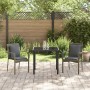 Set de Comedor de Jardín de 3 Piezas con Cojines Gris Poliratán de , Conjuntos de jardín - Ref: Foro24-3380085, Precio: 188,9...
