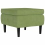 Taburete con patas de madera terciopelo verde claro en Taburetes y sillas plegables | Comprar online en Foru.es