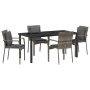 Juego de Comedor de Jardín de 5 piezas con cojines Gris Polirratán de , Conjuntos de jardín - Ref: Foro24-3380088, Precio: 37...