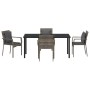 Juego de Comedor de Jardín de 5 piezas con cojines Gris Polirratán de , Conjuntos de jardín - Ref: Foro24-3380088, Precio: 37...