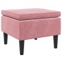 Taburete con patas de madera terciopelo rosa en Taburetes y sillas plegables | Comprar online en Foru.es