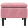Taburete con patas de madera terciopelo rosa en Taburetes y sillas plegables | Comprar online en Foru.es