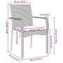 Conjunto de Comedor de Jardín 5 Piezas con Cojines Gris Poliratán | Foro24.es | Tu tienda online para hogar, jardín y más Foro24.es