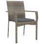 Conjunto de Comedor de Jardín de 7 Piezas con Cojines Grises de Poliratán de , Conjuntos de jardín - Ref: Foro24-3380096, Pre...