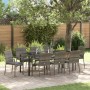 Juego de Comedor de Jardín de 9 Piezas con Cojines Gris Poliratán | Foro24.es | Tu tienda online para hogar, jardín y más Foro24.es
