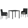 Set de Comedor de Jardín de 5 Piezas con Cojines Negro Poliratán de , Sillas de jardín - Ref: Foro24-3380102, Precio: 340,84 ...
