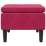 Taburete con patas de madera terciopelo rojo tinto en Taburetes y sillas plegables | Comprar online en Foru.es