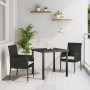 Set de Comedor de Jardín de 3 Piezas con Cojines Grises Poliratán de , Sillas de jardín - Ref: Foro24-3380106, Precio: 172,26...