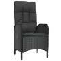 Juego de comedor para jardín de 5 piezas con cojines, negro, poliratán de , Sillas de jardín - Ref: Foro24-3380121, Precio: 5...