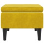 Taburete con patas de madera terciopelo amarillo en Taburetes y sillas plegables | Comprar online en Foru.es