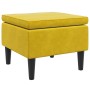 Taburete con patas de madera terciopelo amarillo en Taburetes y sillas plegables | Comprar online en Foru.es