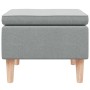 Taburete con patas de madera tapizado tejido gris claro en Taburetes y sillas plegables | Comprar online en Foru.es