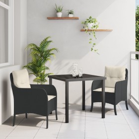 Conjunto de Comedor Jardín de 9 Piezas con Cojines Gris Ratán Poliéster de , Sillas de jardín - Ref: Foro24-3380168, Precio: ...