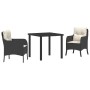 Conjunto de Comedor Jardín de 9 Piezas con Cojines Gris Ratán Poliéster de , Sillas de jardín - Ref: Foro24-3380168, Precio: ...