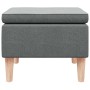 Taburete con patas de madera tapizado tejido gris oscuro en Taburetes y sillas plegables | Comprar online en Foru.es