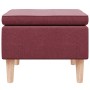 Taburete con patas de madera tapizado tela rojo tinto en Taburetes y sillas plegables | Comprar online en Foru.es