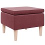 Taburete con patas de madera tapizado tela rojo tinto en Taburetes y sillas plegables | Comprar online en Foru.es