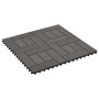 Baldosas de porche WPC 30x30 cm 2 m² marrón oscuro 22 unidades en Materiales de construcción | Comprar online en Foru.es