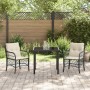 Conjunto de Comedor de Jardín de 7 Piezas con Cojines Negro Ratán Poliéster de , Sillas de jardín - Ref: Foro24-3380208, Prec...