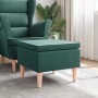 Taburete con patas de madera tapizado tela verde oscuro en Taburetes y sillas plegables | Comprar online en Foru.es
