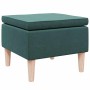 Taburete con patas de madera tapizado tela verde oscuro en Taburetes y sillas plegables | Comprar online en Foru.es