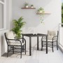Juego de comedor de jardín de 5 piezas con cojines de poliratán beige de , Sillas de jardín - Ref: Foro24-3380227, Precio: 48...