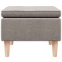 Taburete con patas de madera tapizado tela gris taupé en Taburetes y sillas plegables | Comprar online en Foru.es