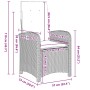 Set de comedor de jardín de 5 piezas con cojines Ratán negro de , Sillas de jardín - Ref: Foro24-3380254, Precio: 504,79 €, D...
