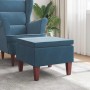 Taburete con patas de madera terciopelo azul en Taburetes y sillas plegables | Comprar online en Foru.es