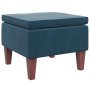 Taburete con patas de madera terciopelo azul en Taburetes y sillas plegables | Comprar online en Foru.es