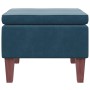 Taburete con patas de madera terciopelo azul en Taburetes y sillas plegables | Comprar online en Foru.es