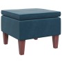 Taburete con patas de madera terciopelo azul en Taburetes y sillas plegables | Comprar online en Foru.es