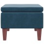 Taburete con patas de madera terciopelo azul en Taburetes y sillas plegables | Comprar online en Foru.es