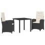 Conjunto de comedor de jardín de de 5 piezas con cojines marrón de poliratán de , Sillas de jardín - Ref: Foro24-3380270, Pre...