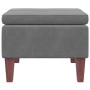 Taburete con patas de madera terciopelo gris oscuro en Taburetes y sillas plegables | Comprar online en Foru.es