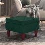 Taburete con patas de madera terciopelo verde oscuro en Taburetes y sillas plegables | Comprar online en Foru.es