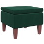 Taburete con patas de madera terciopelo verde oscuro en Taburetes y sillas plegables | Comprar online en Foru.es