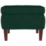 Taburete con patas de madera terciopelo verde oscuro en Taburetes y sillas plegables | Comprar online en Foru.es