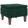 Taburete con patas de madera terciopelo verde oscuro en Taburetes y sillas plegables | Comprar online en Foru.es