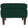 Taburete con patas de madera terciopelo verde oscuro en Taburetes y sillas plegables | Comprar online en Foru.es
