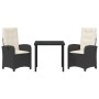 Conjunto de Comedor de Jardín de 2 Piezas de con Cojines en Ratán Poliéster Beige de , Sillas de jardín - Ref: Foro24-3380286...