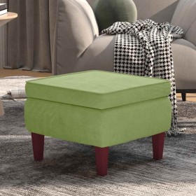 Taburete con patas de madera terciopelo verde claro en Taburetes y sillas plegables | Comprar online en Foru.es