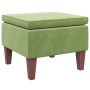 Taburete con patas de madera terciopelo verde claro en Taburetes y sillas plegables | Comprar online en Foru.es
