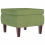 Taburete con patas de madera terciopelo verde claro en Taburetes y sillas plegables | Comprar online en Foru.es